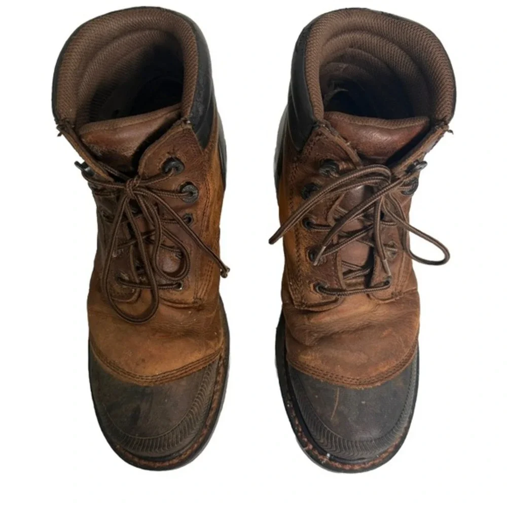 Justin Original Workboots Mens Brown Leather Composite Toe Waterproof Work Boots